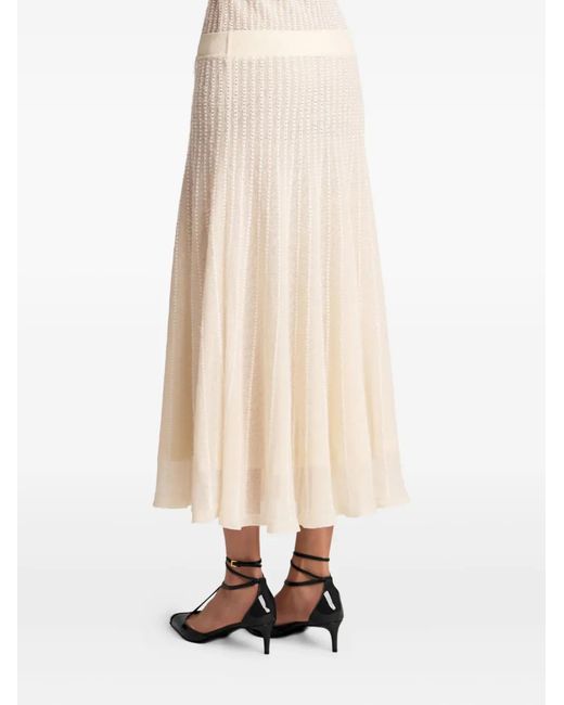 Khaite White Dawn Midi Skirt
