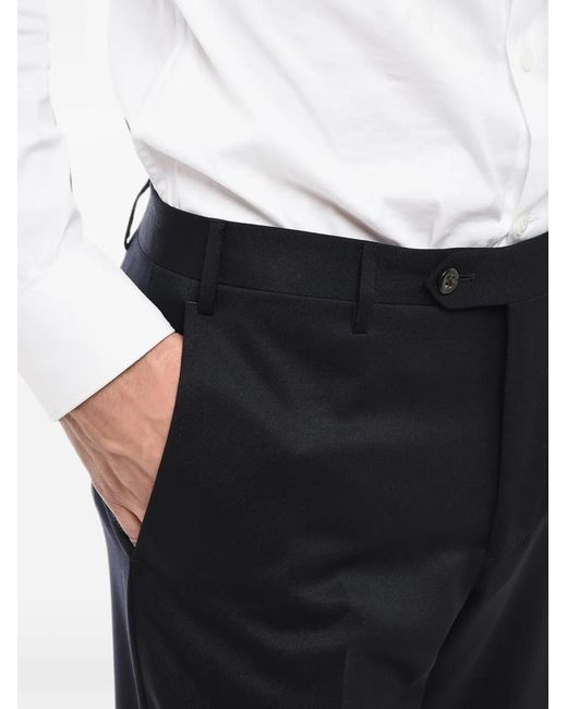 Corneliani Black Leader Virgin-Wool Trousers for men
