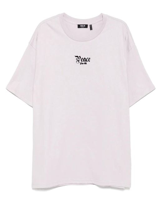メンズ FIVE CM ロゴ Tシャツ White
