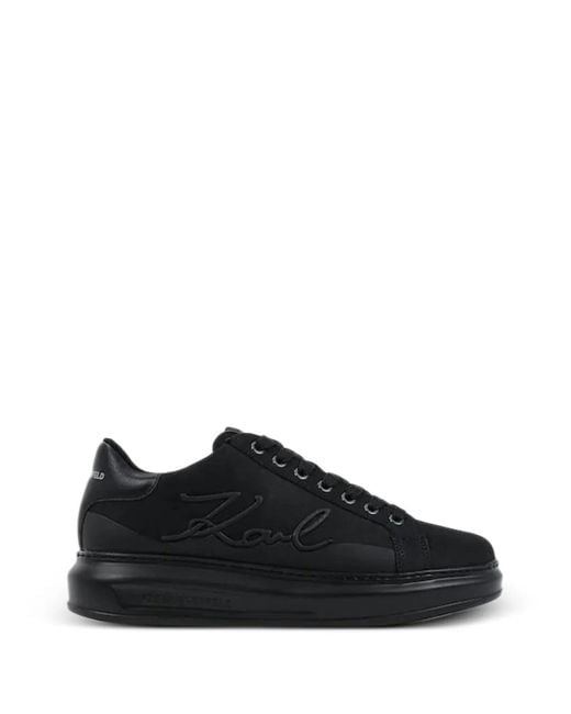 Karl Lagerfeld Black Kapri Signia Shine Sneakers for men