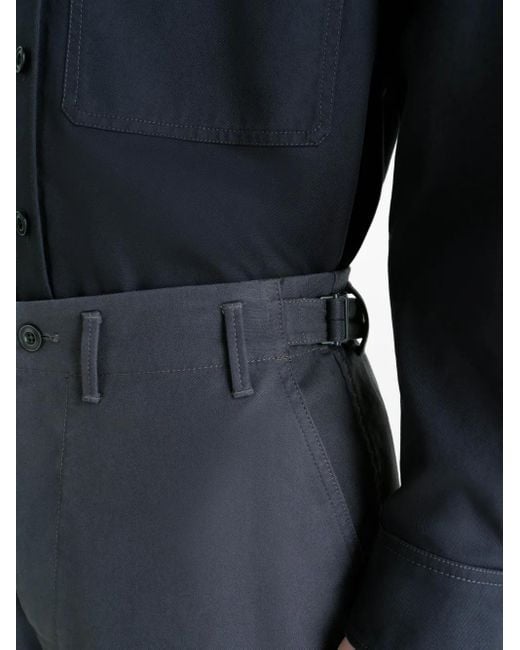 Lemaire Blue Adjustable-Waist Trousers for men