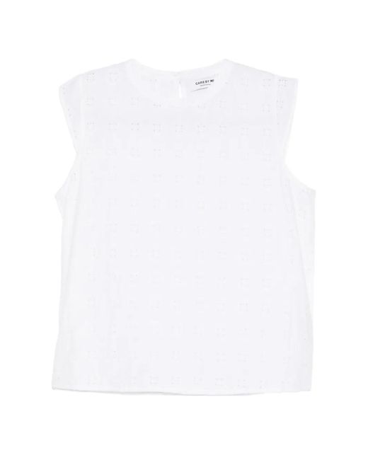 Care By Me White Augusta Leaf Top