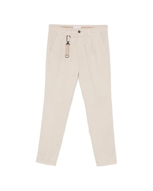 Manuel Ritz White Slim-Fit Trousers for men