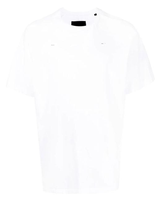 HELIOT EMIL White Logo-Print Detail T-Shirt for men