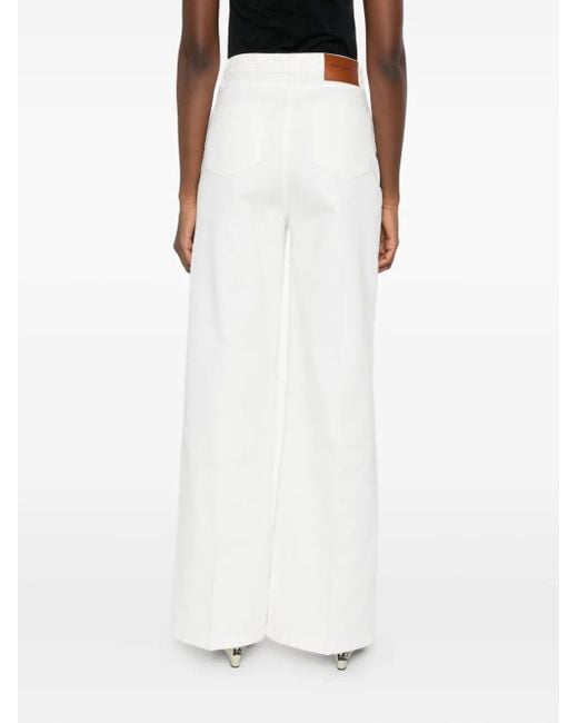 Officine Generale Jeans Met Wijde Pijpen in het White