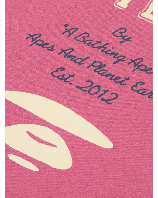 T-Shirt Ape Head À Imprimé Graphique Aape By A Bathing Ape pour homme en coloris Pink