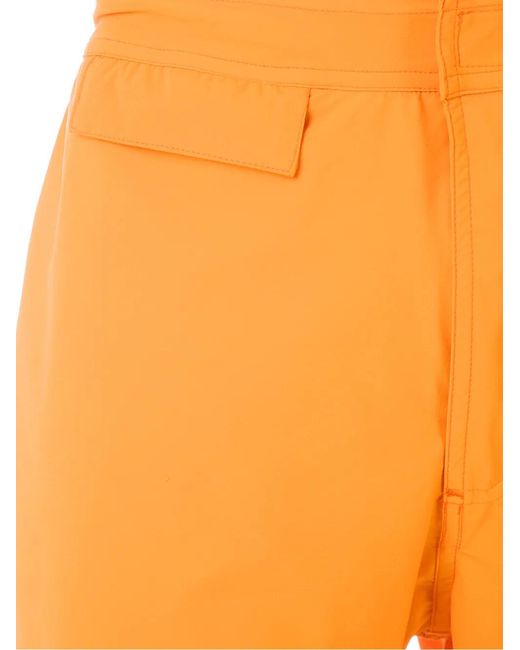 Amir Slama Orange Short De Bain À Logo for men