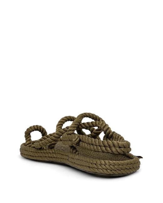 Bohonomad Green Ibiza Rope Slingback Sandals