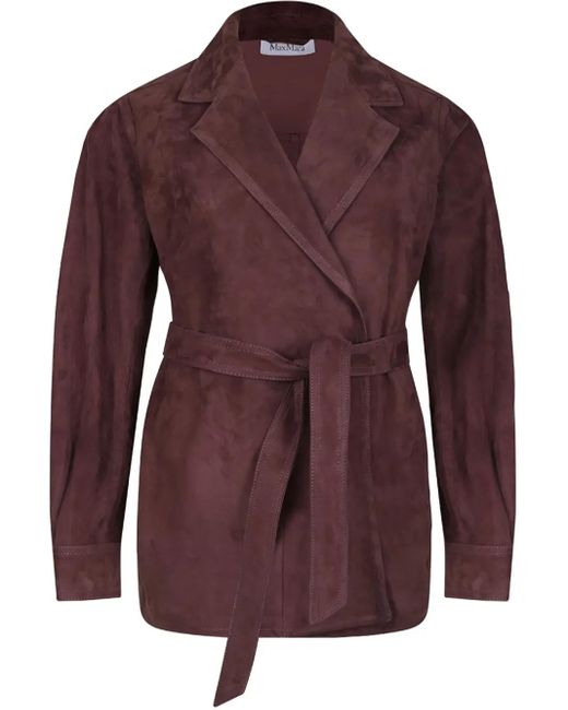 Max Mara Purple Suede Jacket