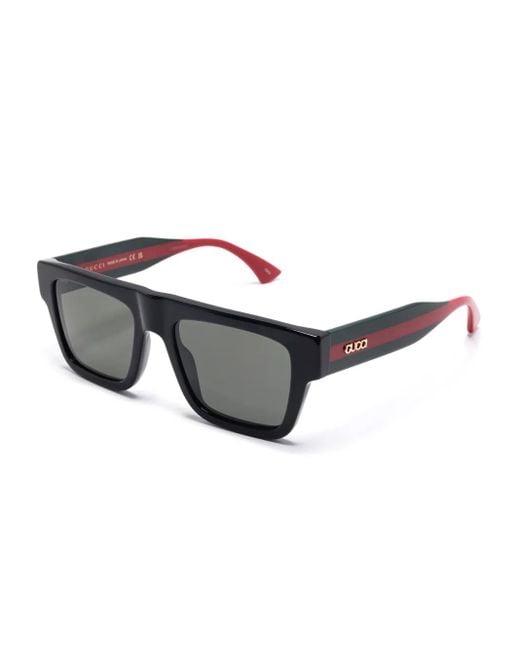 Gucci Gray Square-Frame Sunglasses for men