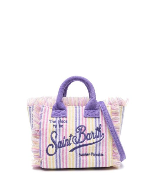 Mini Vanity Sponge tote bag Mc2 Saint Barth de color Purple