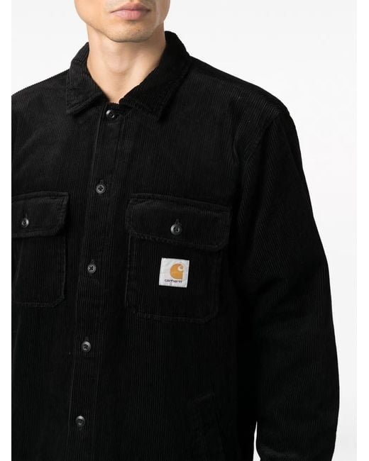 Carhartt Black Logo Cotton Shirt Jacket for men