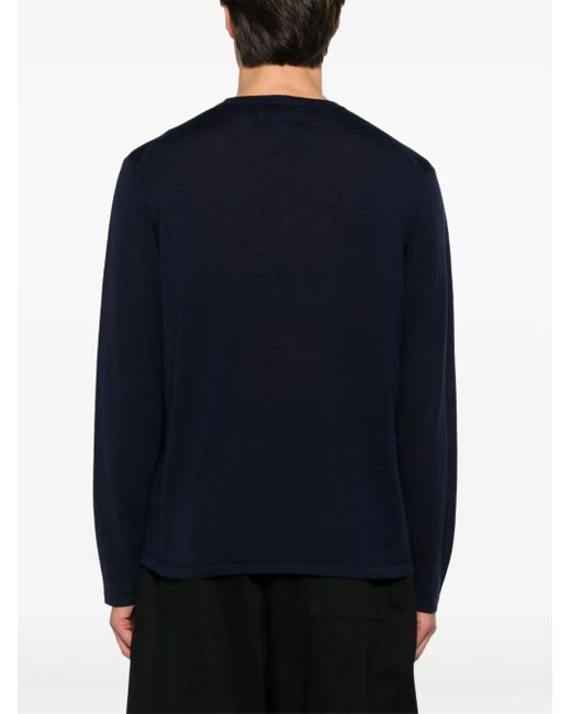 Seven Gauge Blue Crew-Neck Sweater