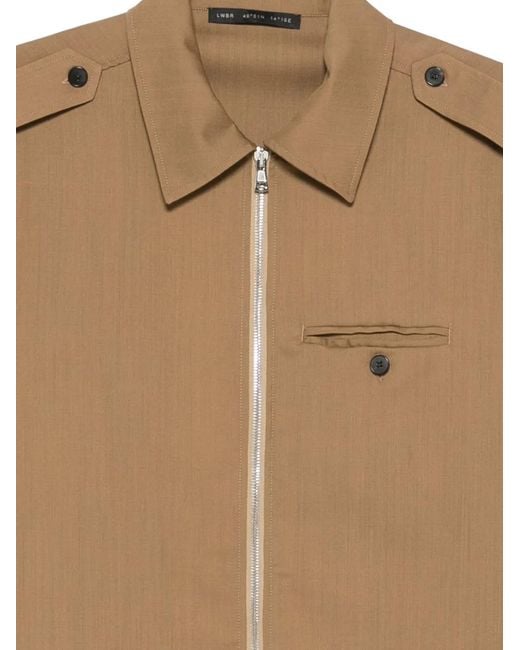 Low Brand Natural Button Zip Jacket for men