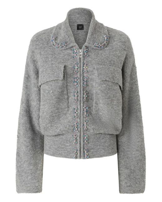 Pinko Gray Embellished Jacket