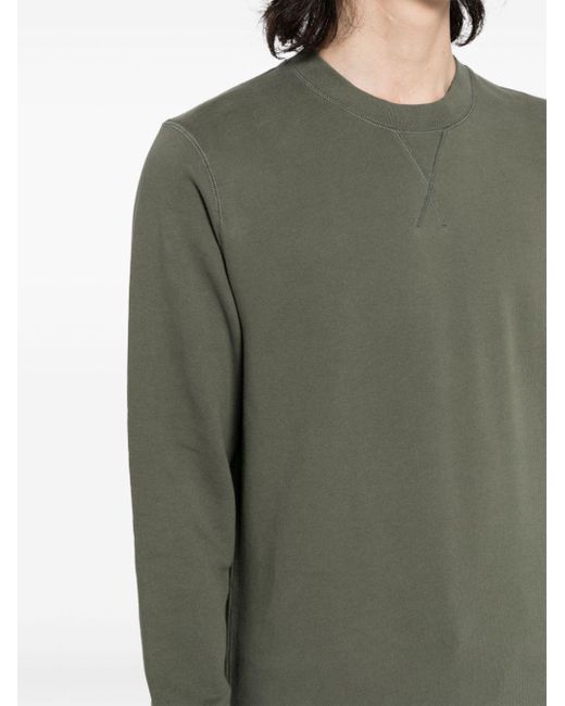 Sunspel Green Loopback Cotton Sweatshirt for men