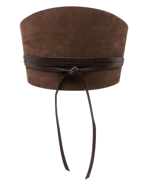 DEHANCHE Brown Undone Corset Suede Belt