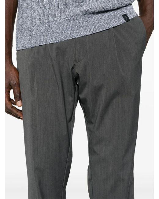 Herno Broek Met Geplooid Detail in het Gray voor heren