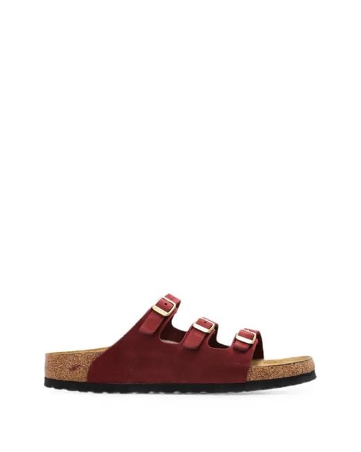 Birkenstock Red Florida Fresh Leather Sandals
