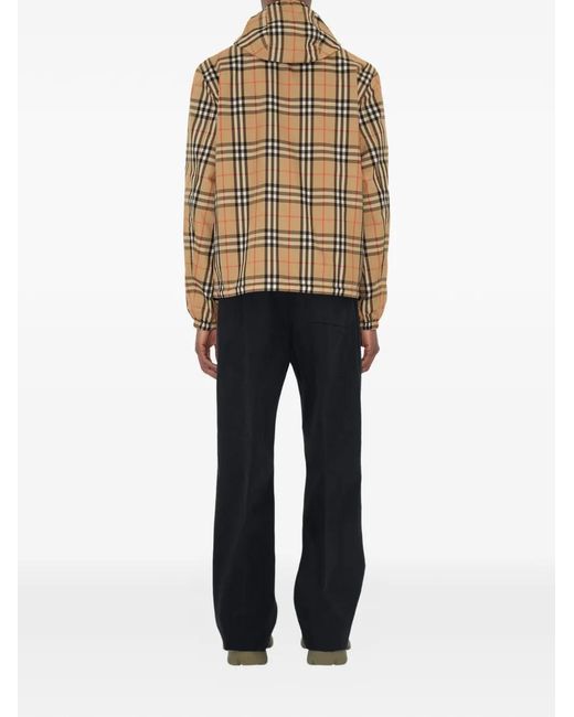Burberry Natural Reversible Check Hooded Jacket for men