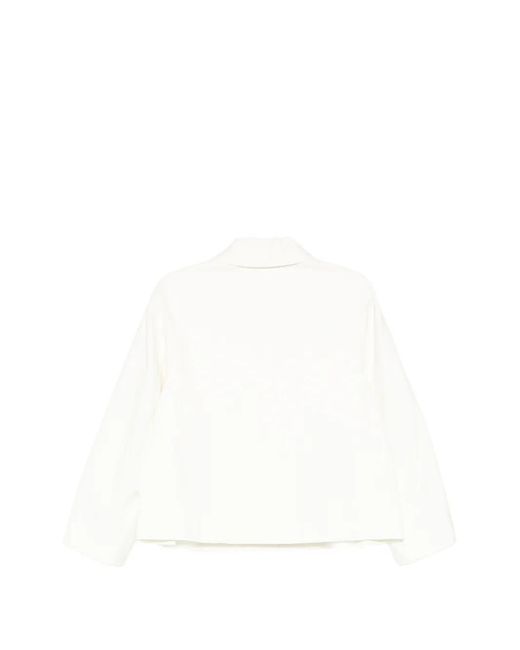 Forme D'expression White Side-Vent Caban Jacket