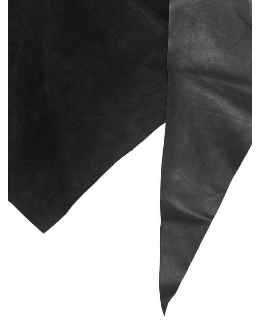 Alysi Black Leather Scarf