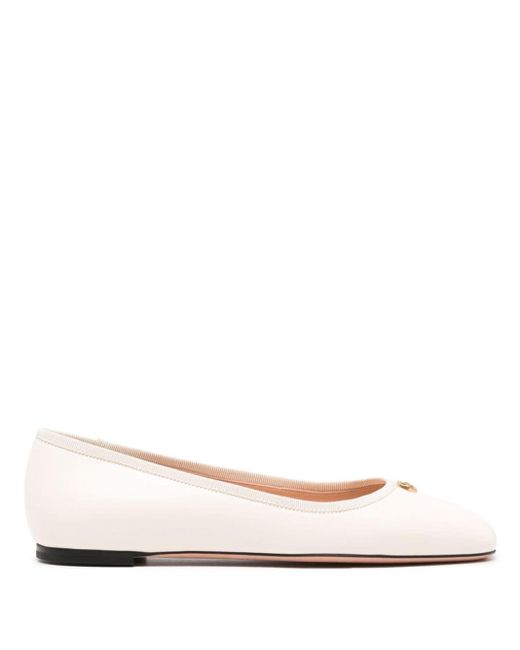 Bally Natural Biuty Leather Ballerina Shoes