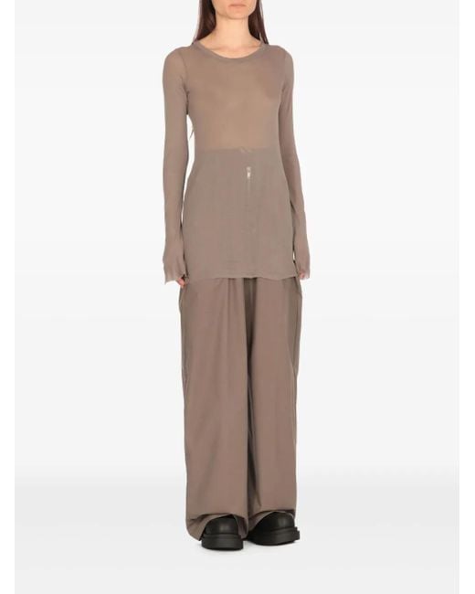 Rick Owens Natural Crew-Neck T-Shirt