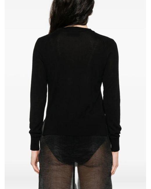 Simone Rocha Black Pearl-Embellished Sweater