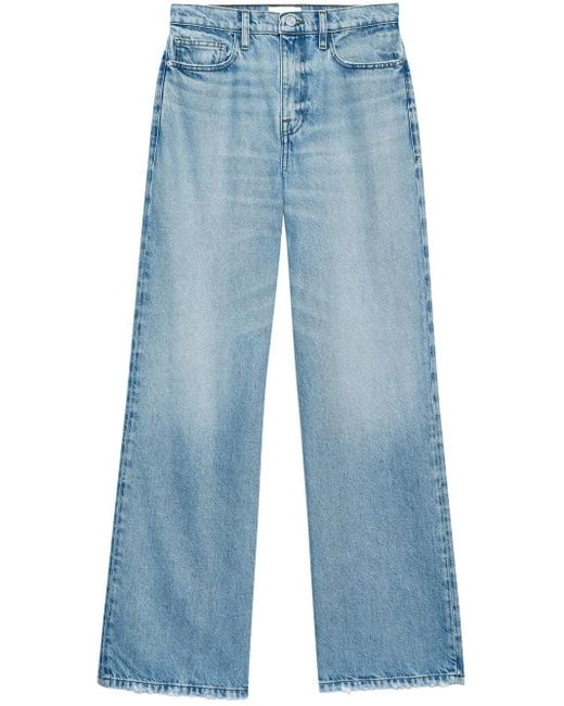 FRAME Blue Le Jane Wide-Leg Jeans