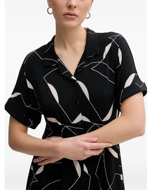 Joseph Ribkoff Black Patterned Jumpsuit