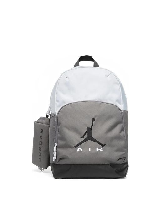 Nike Gray Jumpman Logo-Print Backpack