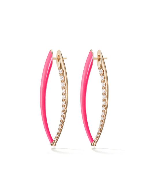 Melissa Kaye White 18Kt And Diamond Cristina Large Hoop Earrings