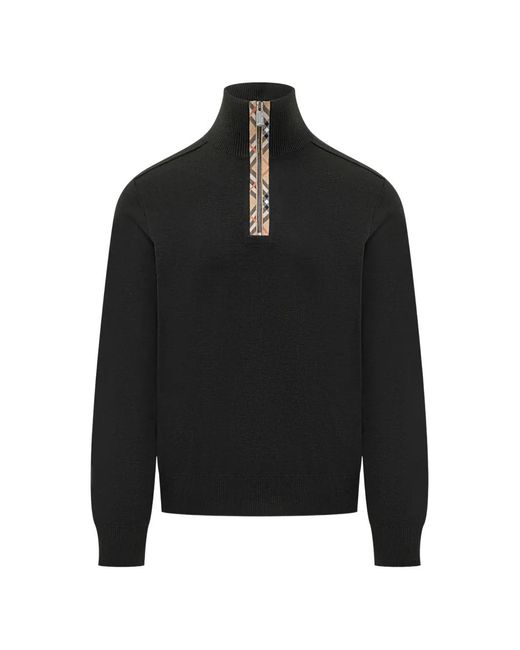 Pull Zippé À Losanges Burberry pour homme en coloris Black