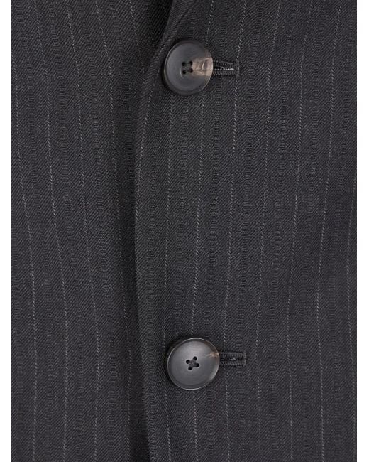 Auralee Black Striped Two-Button Jacket for men
