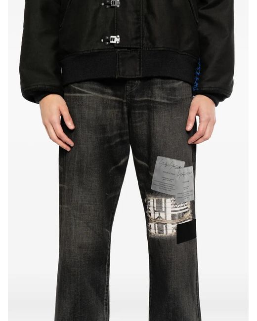 Yohji Yamamoto Gray Nh Savage Five-Pockets Jeans for men