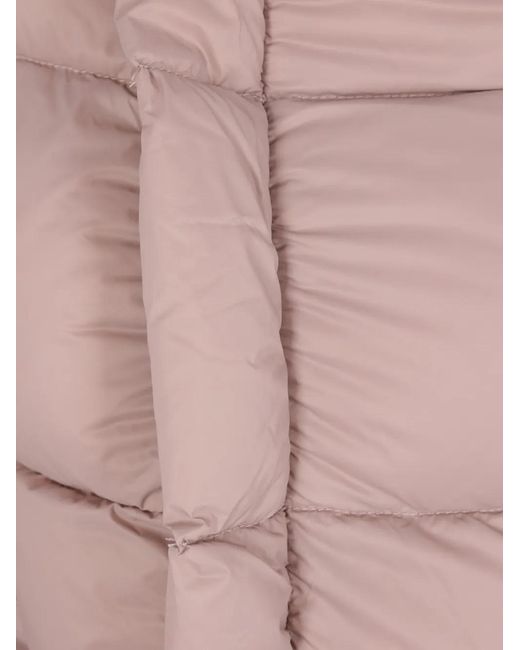Rick Owens Pink Quilted High-Neck Jacket