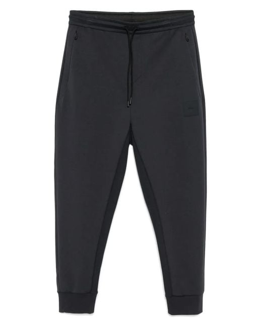 Boss Blue Logo-Patch Track Pants for men