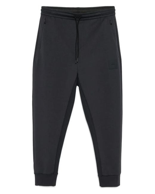 Boss Blue Logo-Patch Track Pants for men