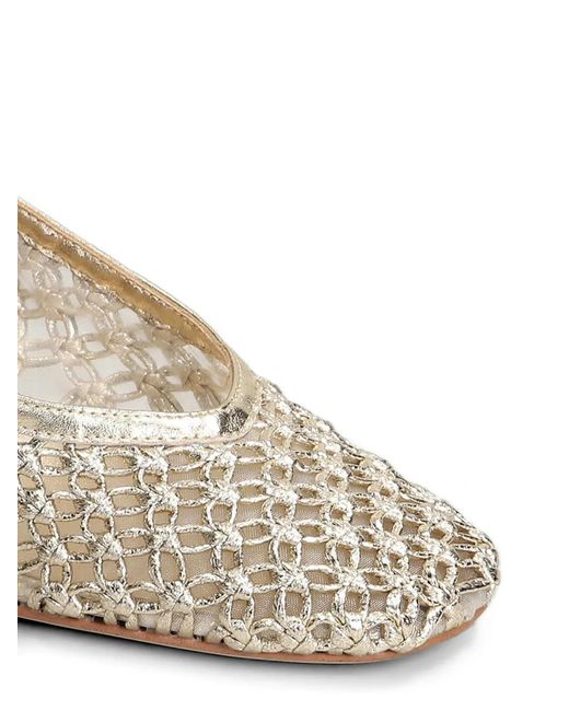 Marc Ellis White Woven Slingback Pumps