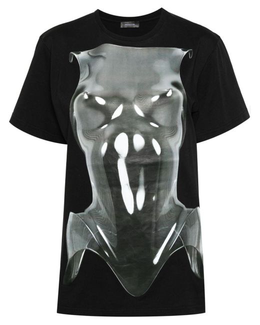 T-shirt à imprimé Fembot Corset Mugler en coloris Black