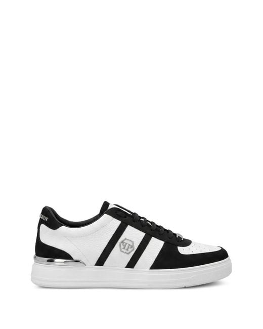 Philipp Plein White Low-Top Sneakers Mix-Color
