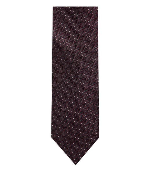 Corneliani Purple Geometric-Pattern Tie for men