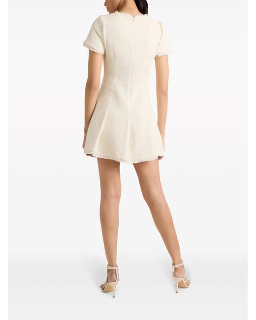 Cinq À Sept White Nova Tweed Minidress