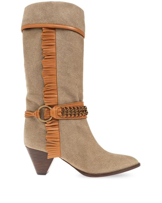 Isabel Marant Levon 60mm フリンジ ブーツ Brown