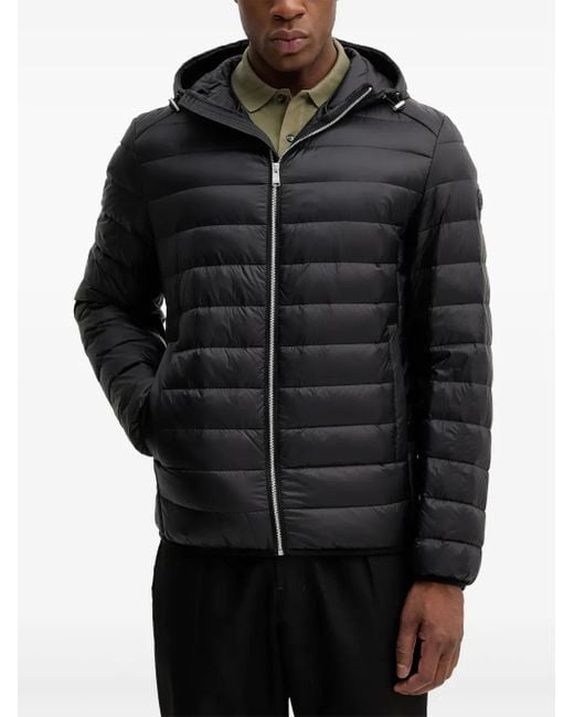 Veste Matelassée À Capuche Boss pour homme en coloris Black