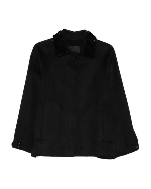 Veste Boutonnée À Col Ornementé Liu Jo en coloris Black