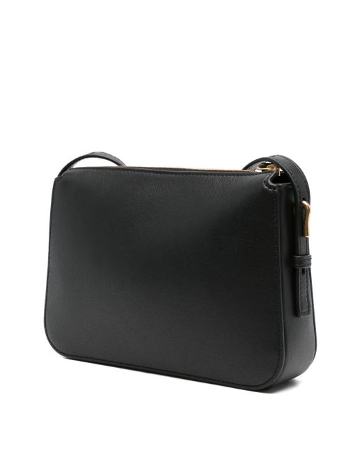 Mulberry Black Clovelly Leather Zip-Top Cross Body Bag