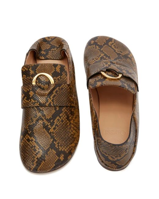 Odissi Brown Kali Loafer Mit Python-Print