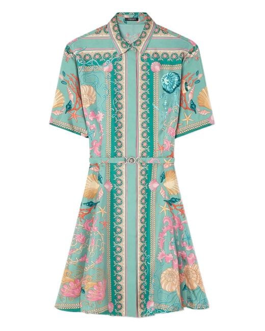 Versace Green Silk Dress